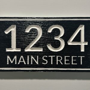 Rectangular PVC woodgrain house number