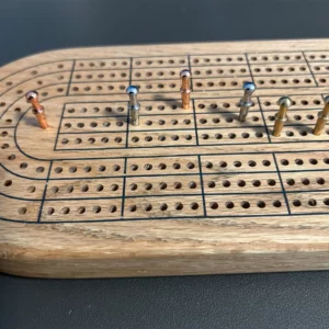 Oak cribbage board