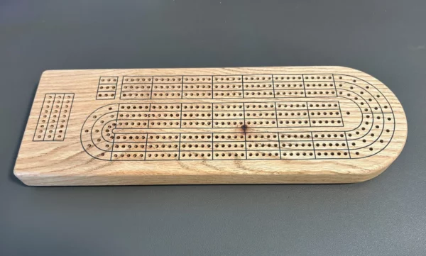 Oak cribbage board